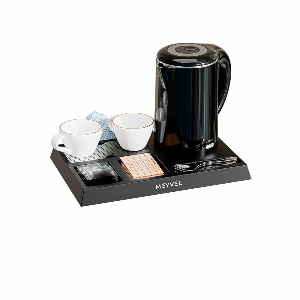 Чайная станция Meyvel TES-01 (Black), поднос пластиковый — фото 1
