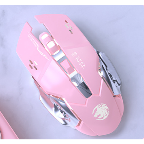 Мышь розовая EWEADN Girly Pink игровая проводная c RGB подсветкой