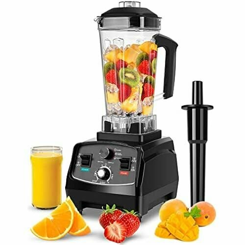 Высокопроизводительный блендер WEONESEE профессиональный смузи-мейкер 2000 Вт 2 л для кухни с настольным миксером-блендером с регулируемой скоростью для замороженных фруктов мороженого овощей коктейлей 33623₽
