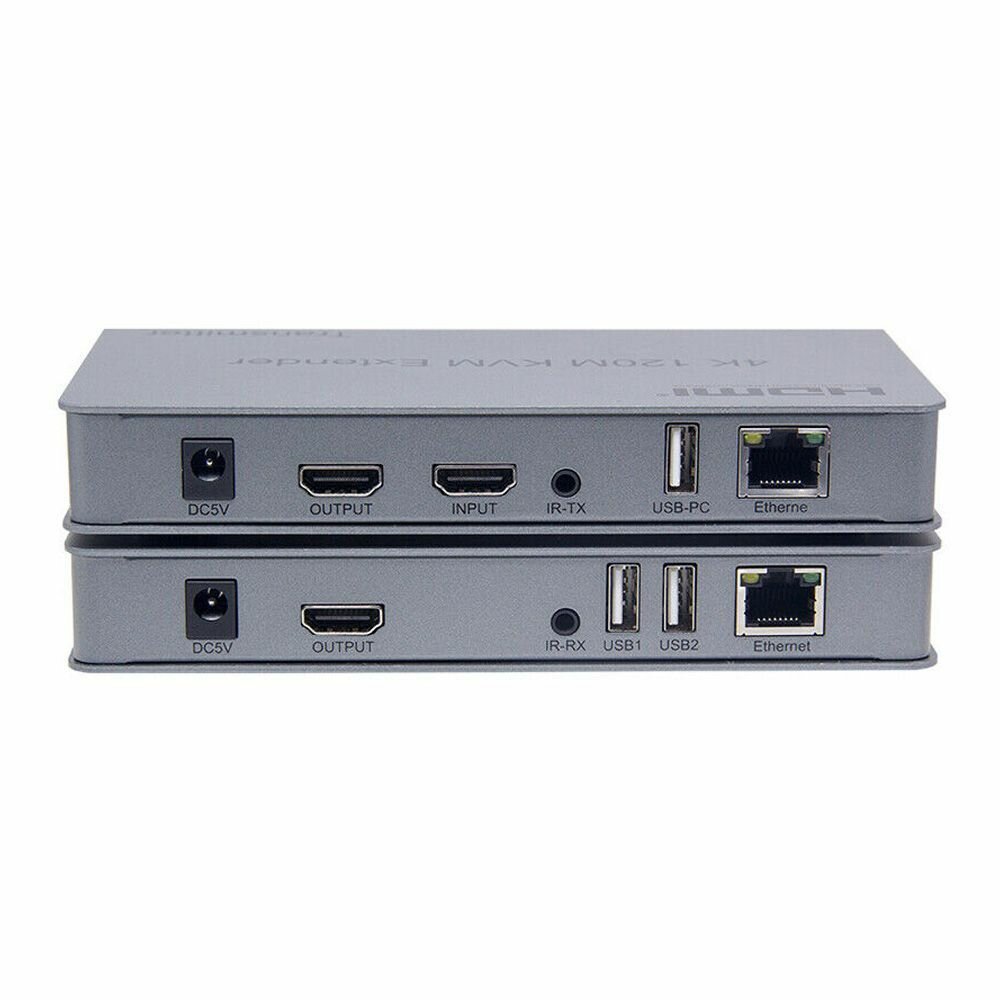 фото HDMI KVM-удлинитель (extender) до 120 м по витой паре, HDMI+USB, 4K, IR | ORIENT VE051