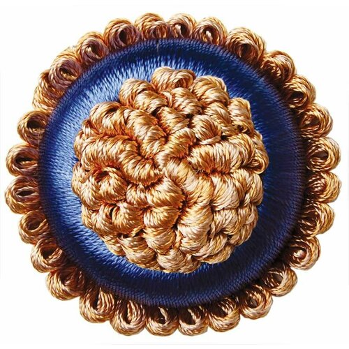 Басонное изделие KAMEYA Розетка цвет 6 Золотисто-синий - 10 штук 1499₽