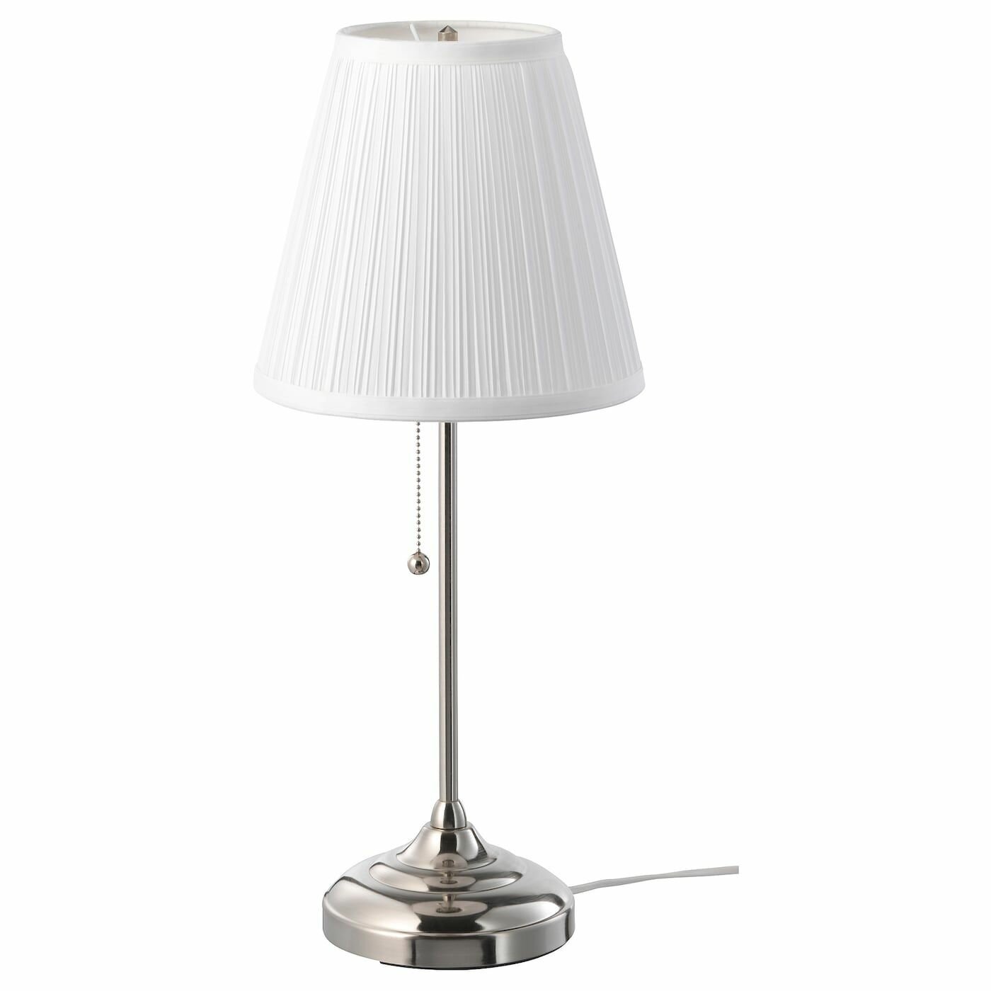 ARSTID Лампа настольная IKEA, никелированный, белый (70360616)