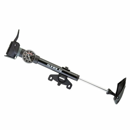 Насос ручной для велосипеда алюминиевый с манометром STELS M21B-03A 320105 1302₽