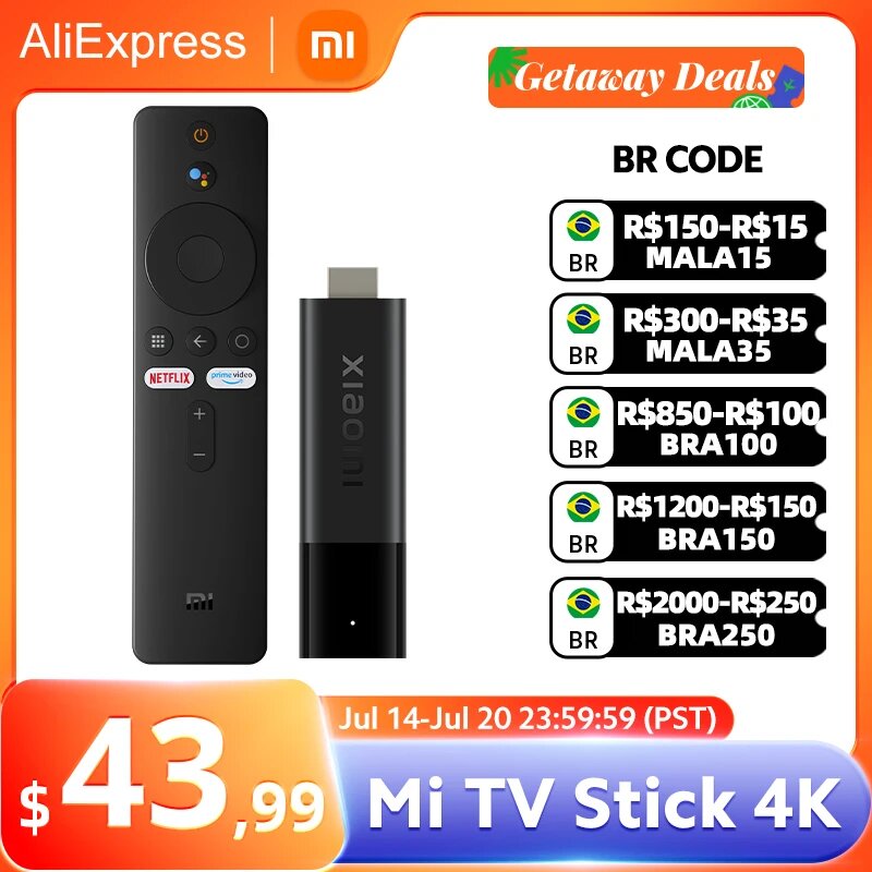 Умный ТВ-стик Xiaomi 4K Android 11 Bluetooth 5,0