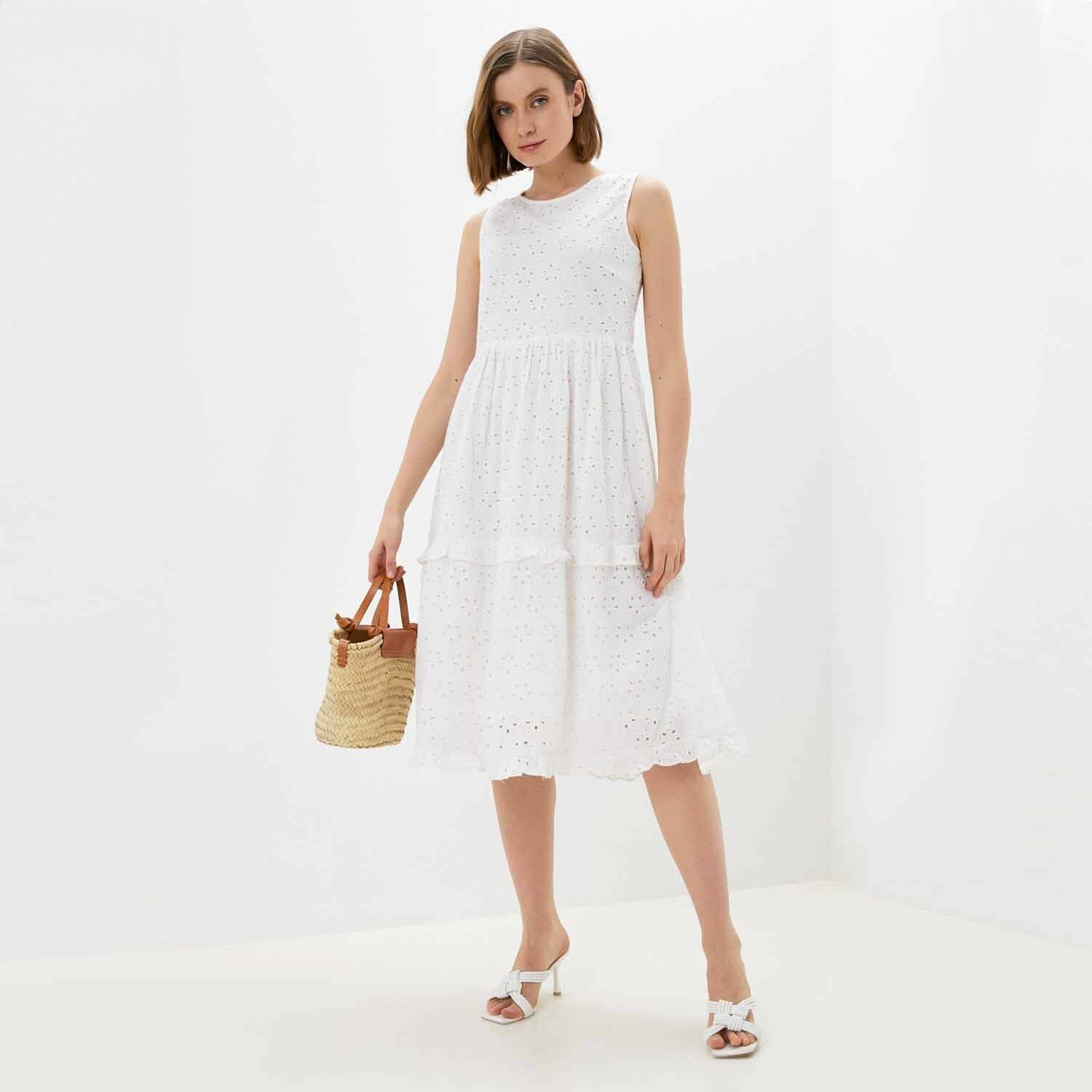 Платье FABRETTI Весна-лето 2023, размер размер 48, белый