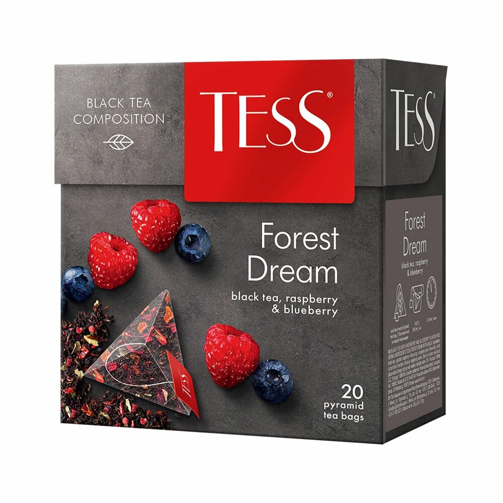 Чай в пирамидках черный Tess Forest Dream(Форест Дрим), 20 пак