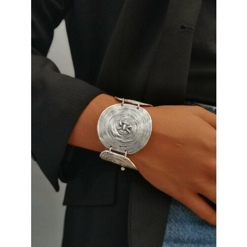 Браслет-цепочка, 1 шт., серебристый