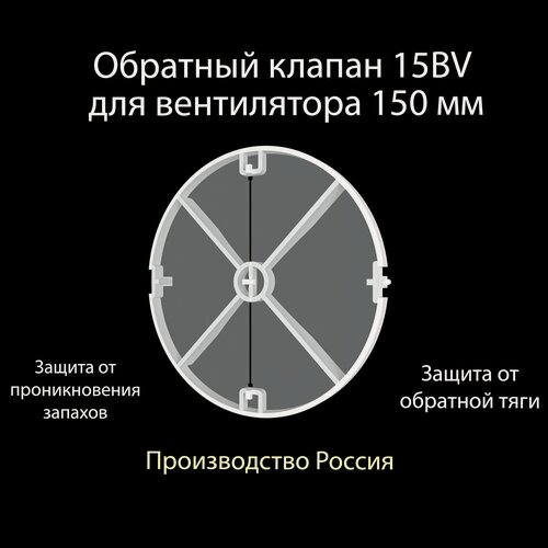Изображение товара Обратный клапан 15 BV для канального вентилятора 150