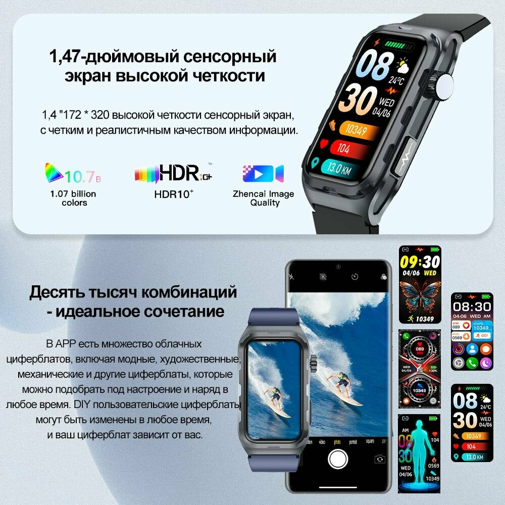 Умные часы для мужчин и женщин с функцией измерения уровня сахара в ...