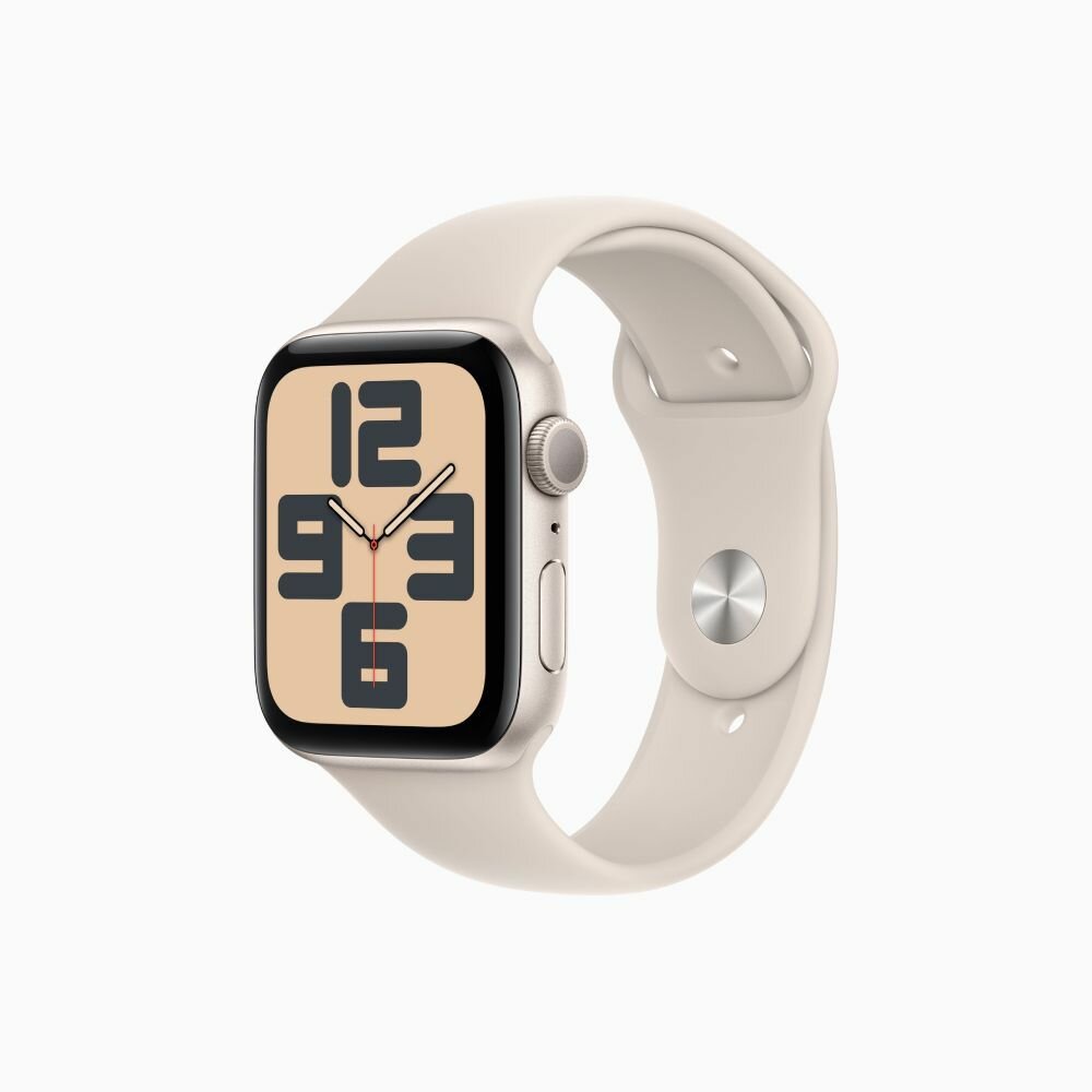 Умные часы Apple Watch Series SE Gen 2 2023 44 мм Aluminium Case GPS, starlight Sport Band, размер ремешка M/L