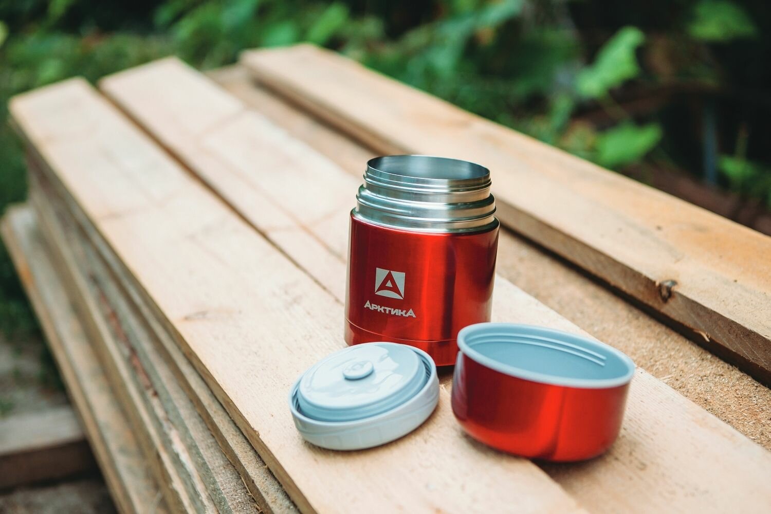Термос для еды с широким горлом Арктика 302-500, 0.5л, красный — фото 1