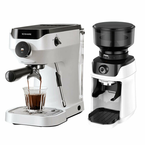 Набор полуавтоматическая кофемашина кофемолка Xiaomi Scishare Set Of Semi-Sutomatic Coffee Machine And Coffee Grinder S1181 24900₽