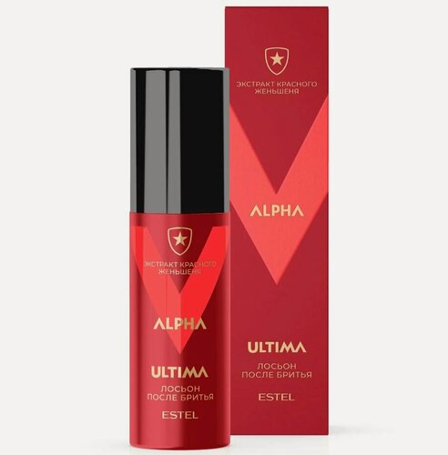 Изображение товара Лосьон ESTEL Alpha Ultima, после бритья, для всех типов кожи, тонизирующий, с экстрактом красного женьшеня