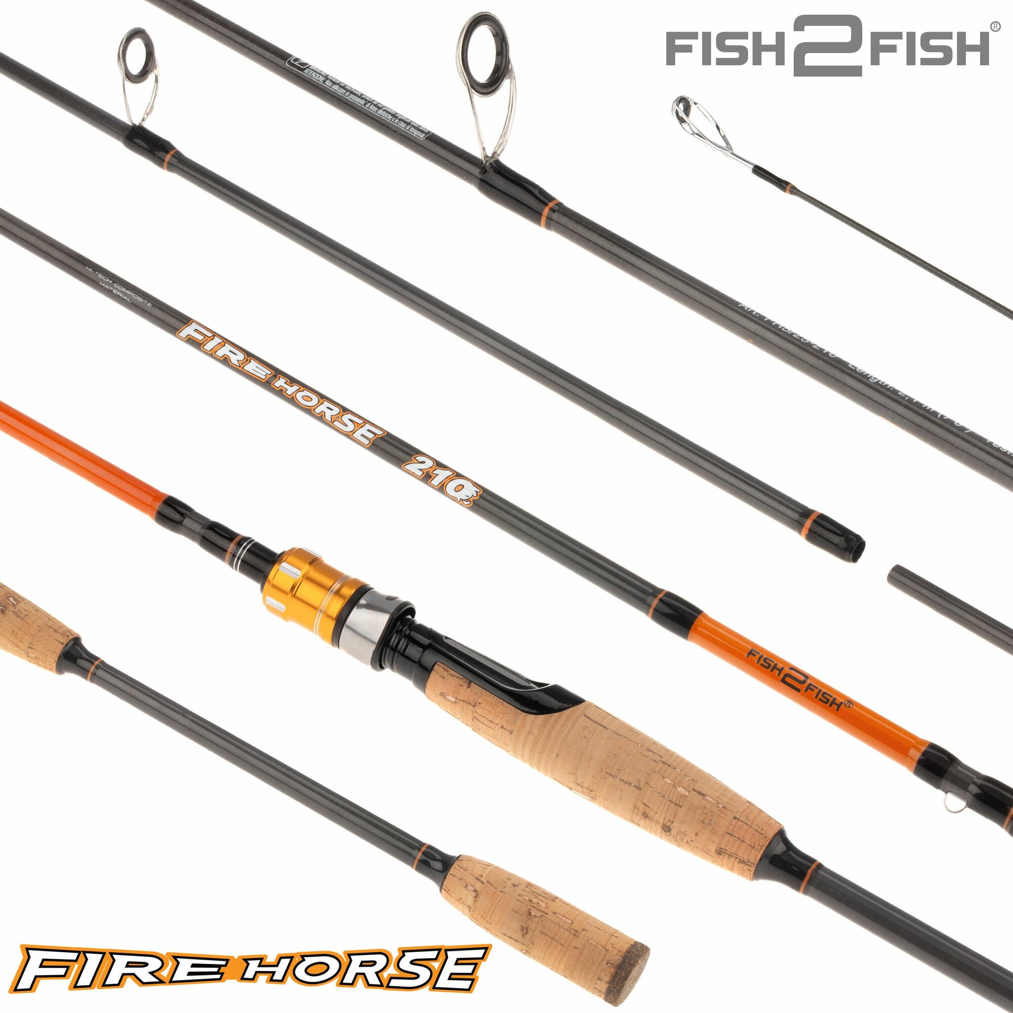 Спиннинг штекерный Akara Fish2Fish Fire Horse M (5-25 ) 2,7 м