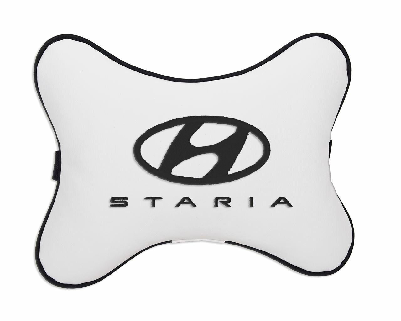 Подушка автомобильная на подголовник белая экокожа HYUNDAI Staria