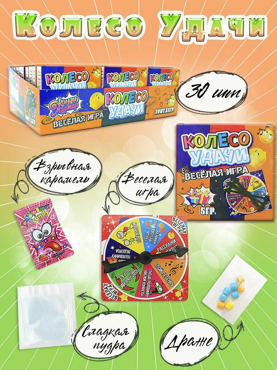 Драже с игрой Колесо Удачи 5 г (30 шт) Канди Мастер 101-2083-30