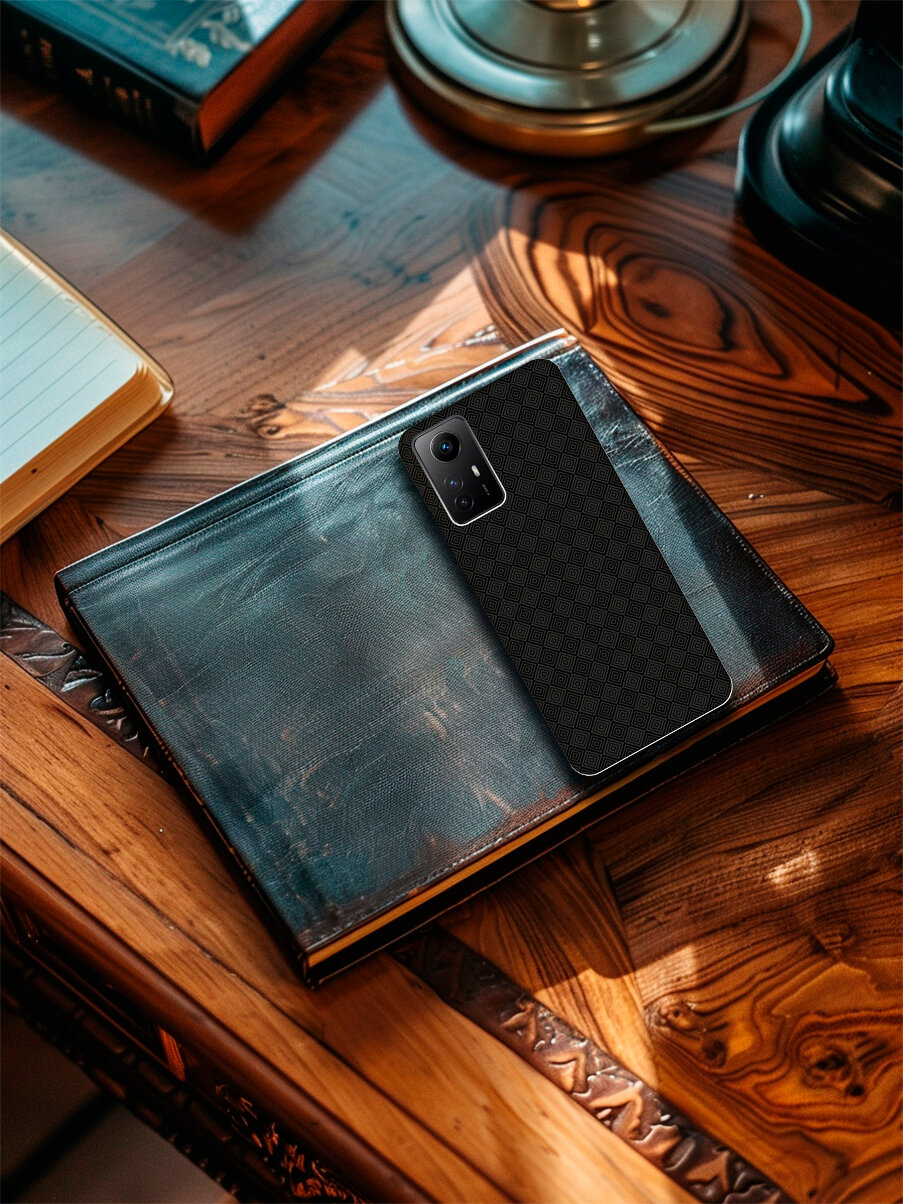 Силиконовый чехол на Xiaomi Redmi Note 12s / Сяоми Редми Ноут 12с с рисунком "Magic Squares" Soft Touch черный — фото 1