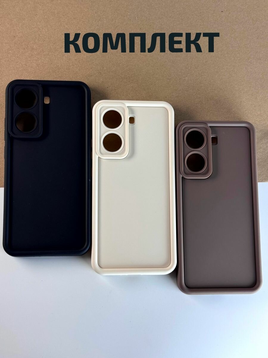 Чехол на Poco X7 PRO (Чехол на Поко Х7 Про) противоударный, силиконовый, с защитой камеры, набор 3 шт. — фото 1
