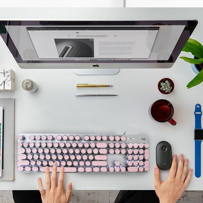 Игровая клавиатура, Logitech K845, Белый — фото 1