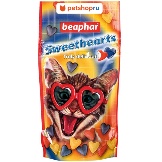 Beaphar Лакомство в форме сердечек для кошек и котят, 150 шт.