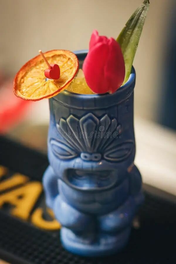 Стакан для коктейлей "Тики"; керамика; 450 мл; голубой — фото 1