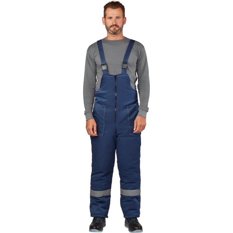 Полукомбинезон рабочий КНР зимний мужской синий из смесовой ткани размер 56-58 рост 170-176 Арсенал-СП (з32-ПК муж син смес)
