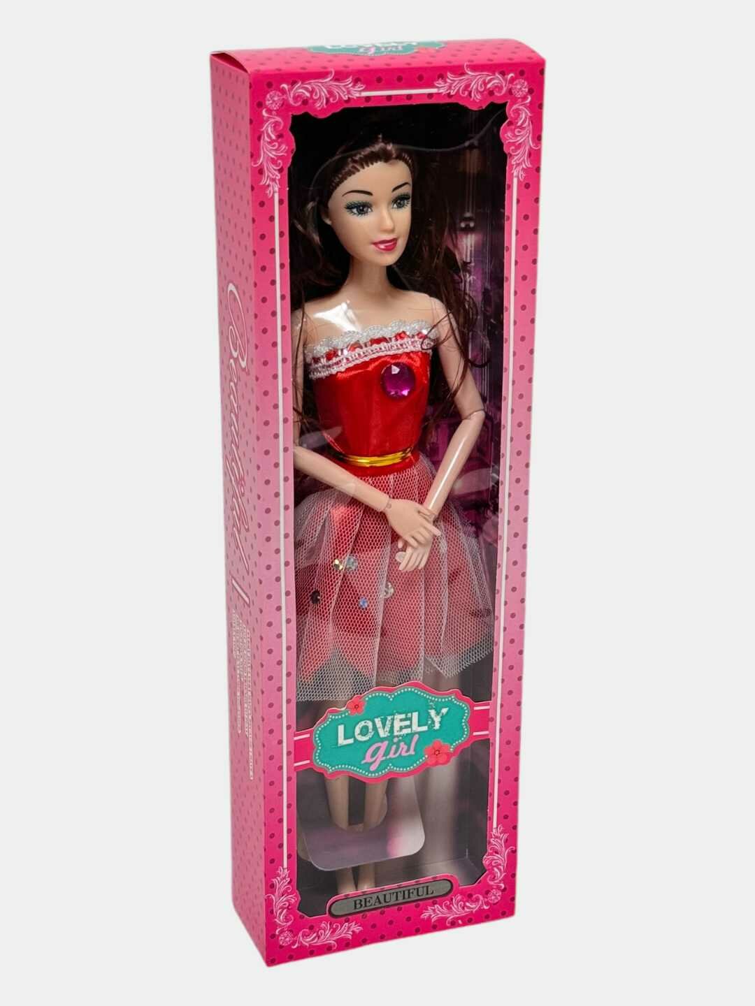 Мягкая игрушка Lovely Girl 32см, одежда премиум, в коробке, для девочек. Код. 26161