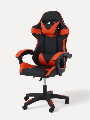 Изображение товара Кресло игровое «Клик Мебель», на колёсиках, экокожа, цвет чёрный/красный