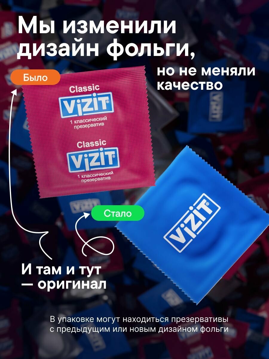 Презервативы классические тонкие 12 штук VIZIT — фото 1