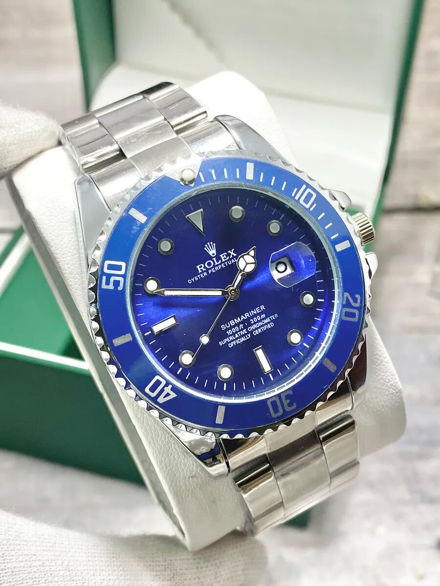 Наручные часы Rolex Classic, синий — фото 1