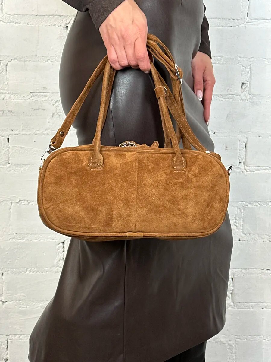 Сумка багет Ofta, фактура гладкая, табачный — фото 1