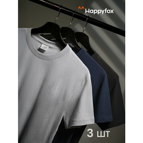 фото Футболка happyfox для мужчин, 3 шт., размер 44, мультиколор