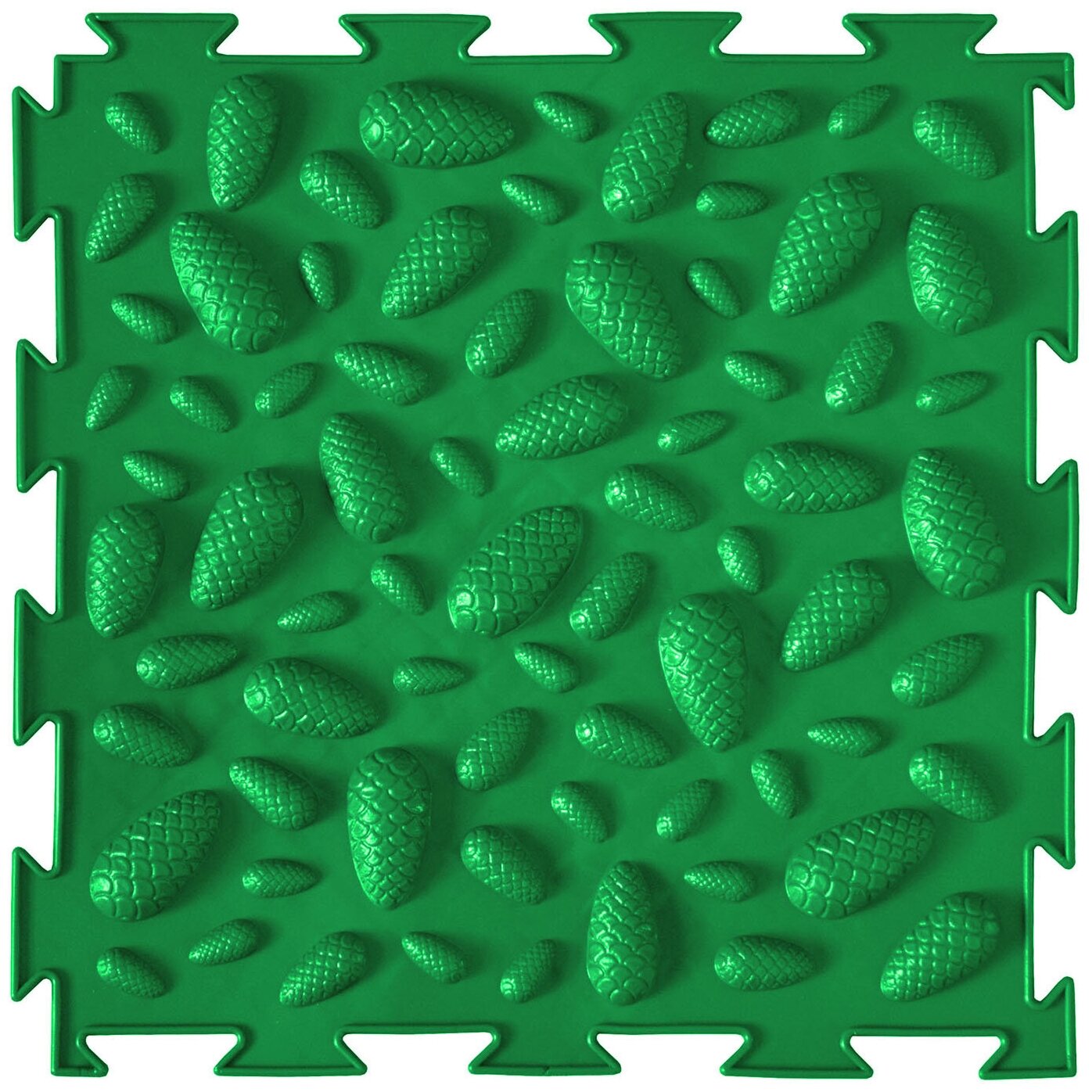 Модульный коврик Ортодон "Шишки" мягкие (зелёный)