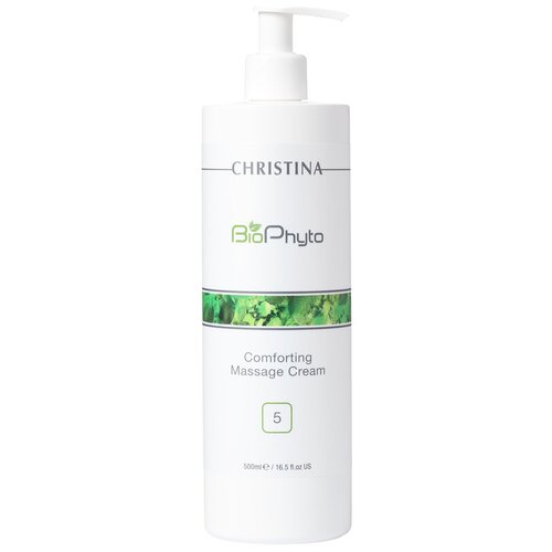 Купить Christina Bio Phyto Comforting Massage Cream Успокаивающий массажный крем (шаг 5) для лица, шеи и декольте, 500 мл