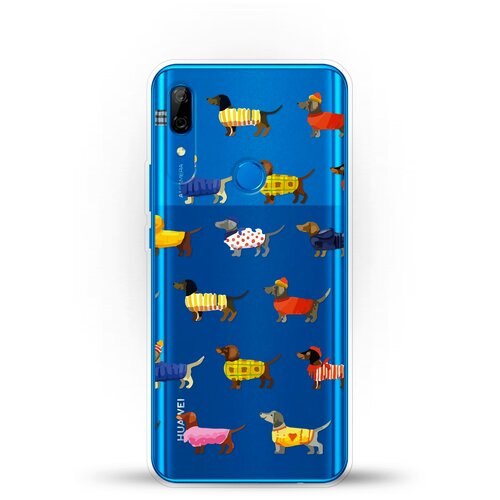 фото Силиконовый чехол модные таксы на huawei p smart z andy & paul