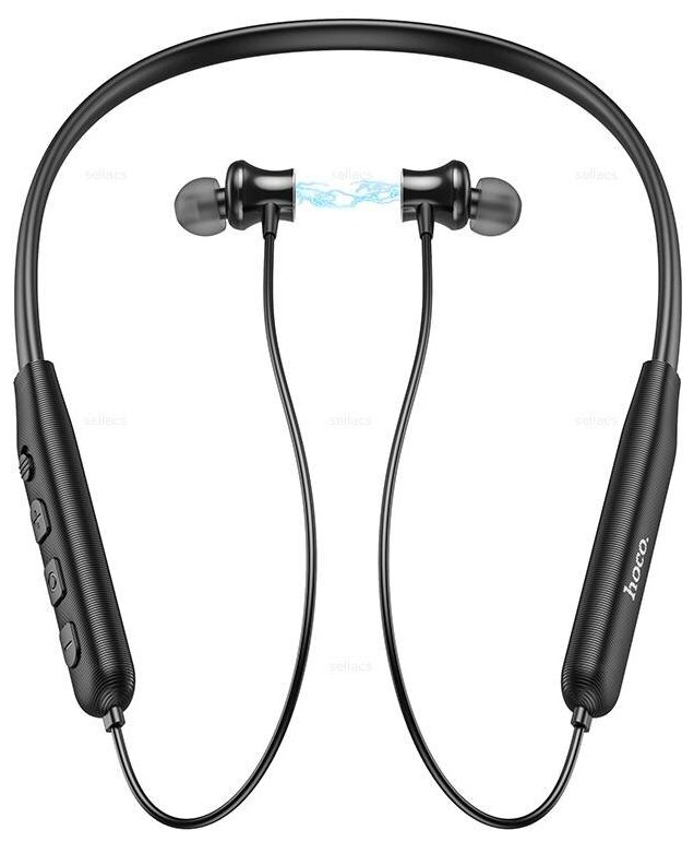 Беспроводные внутриканальные наушники Hoco ES64 Sport Wireless earphones с ободком Bluetooth V5.3 Время работы 30 часов (черный) - фотография № 1