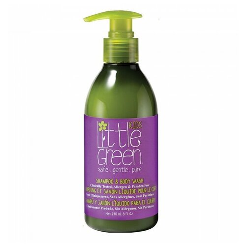 Little Green Шампунь и гель для тела Kids Shampoo & Body Wash, 240 мл детский гель для мытья волос и тела мой утенок 2 в 1 без слез 750 мл