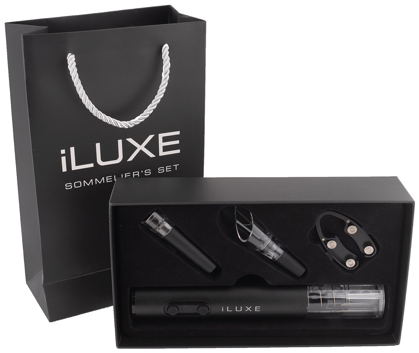 Подарочный набор сомелье iLUXE Jet Black