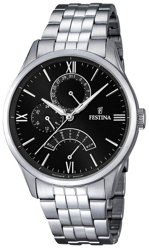 Наручные часы FESTINA Retro, черный, серебряный