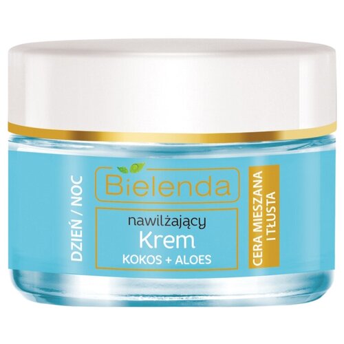 Bielenda Hydra Care Увлажняющий крем для лица Кокос&Алоэ для смешанной и жирной кожи, 50 мл