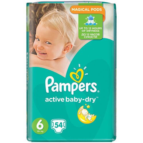 Pampers подгузники Active Baby-Dry 6 (15+ кг), 16 шт.