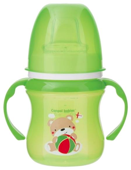 Поильник Canpol Babies обучающий EasyStart с силиконовым носиком, 120 мл. 6+ Sweet fun, цвет: зеленый