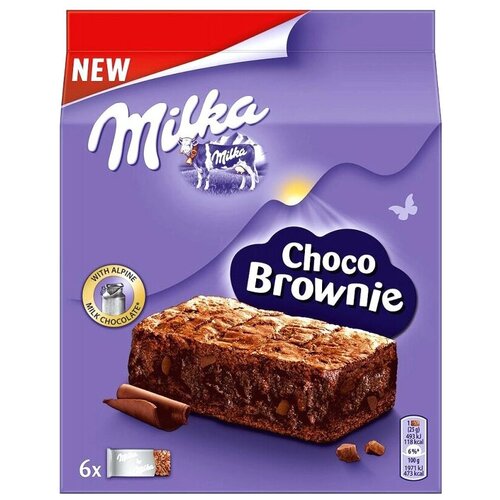 Пирожное Milka Choco Brownie, 150 г, 6 шт. в уп.