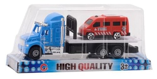 Набор машин Junfa toys Автовоз (9905-3) 1:24, 18.8 см, голубой/красный