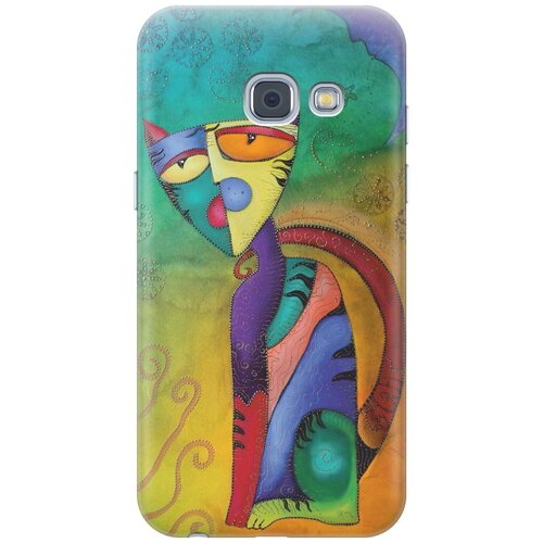 фото Cиликоновый чехол разноцветный котик на samsung galaxy a3 (2017) / самсунг а3 2017 re:pa
