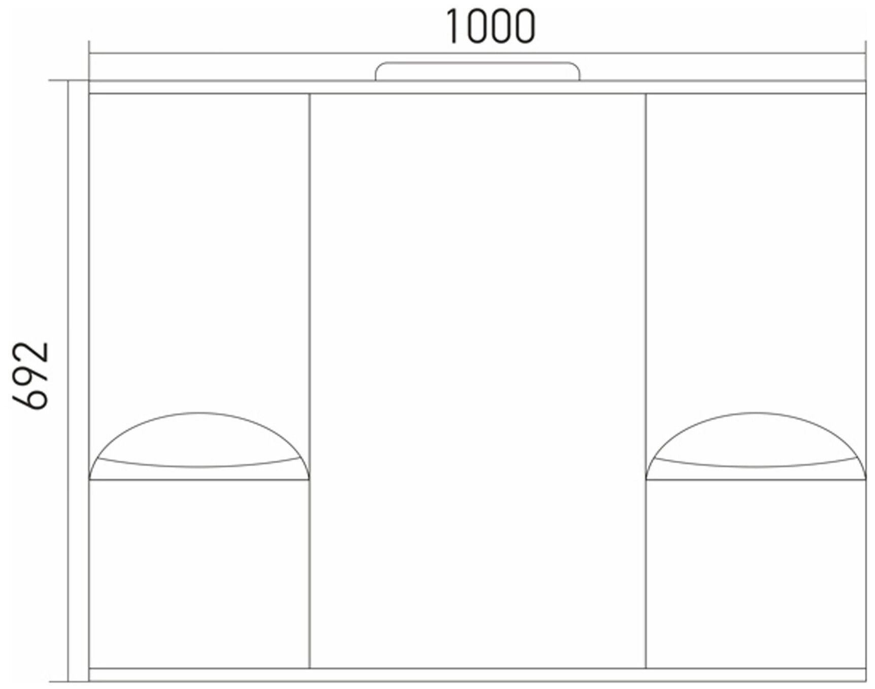 Шкаф навесной "ЭТЬЕН-100" универсальный с подсветкой (ПВХ) - фотография № 2