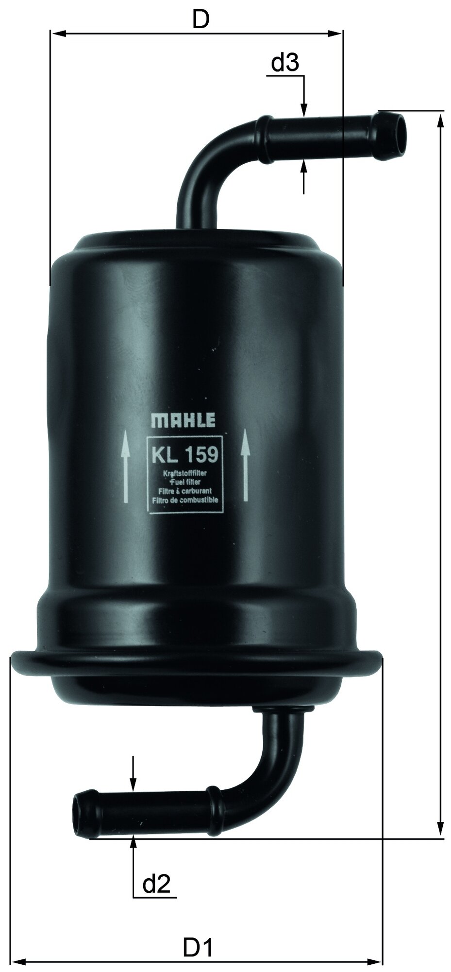Фильтр топливный MAHLE KL 159