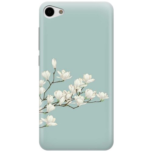 фото Cиликоновый чехол сакура на голубом на meizu u10 / мейзу ю10 re:pa