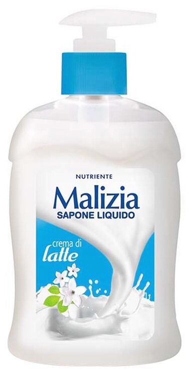 Malizia Мыло жидкое Liquid Soap Crema Di Latte, 300 мл