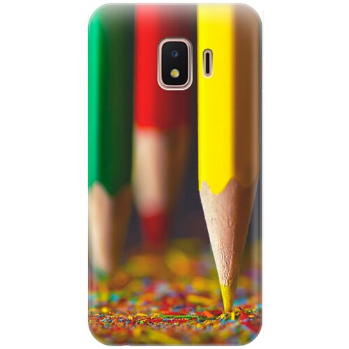 фото Ультратонкий силиконовый чехол-накладка для samsung galaxy j2 core с принтом "желтый карандаш" gosso